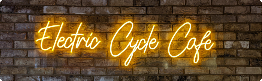 Electric Cycle Cafe Sign