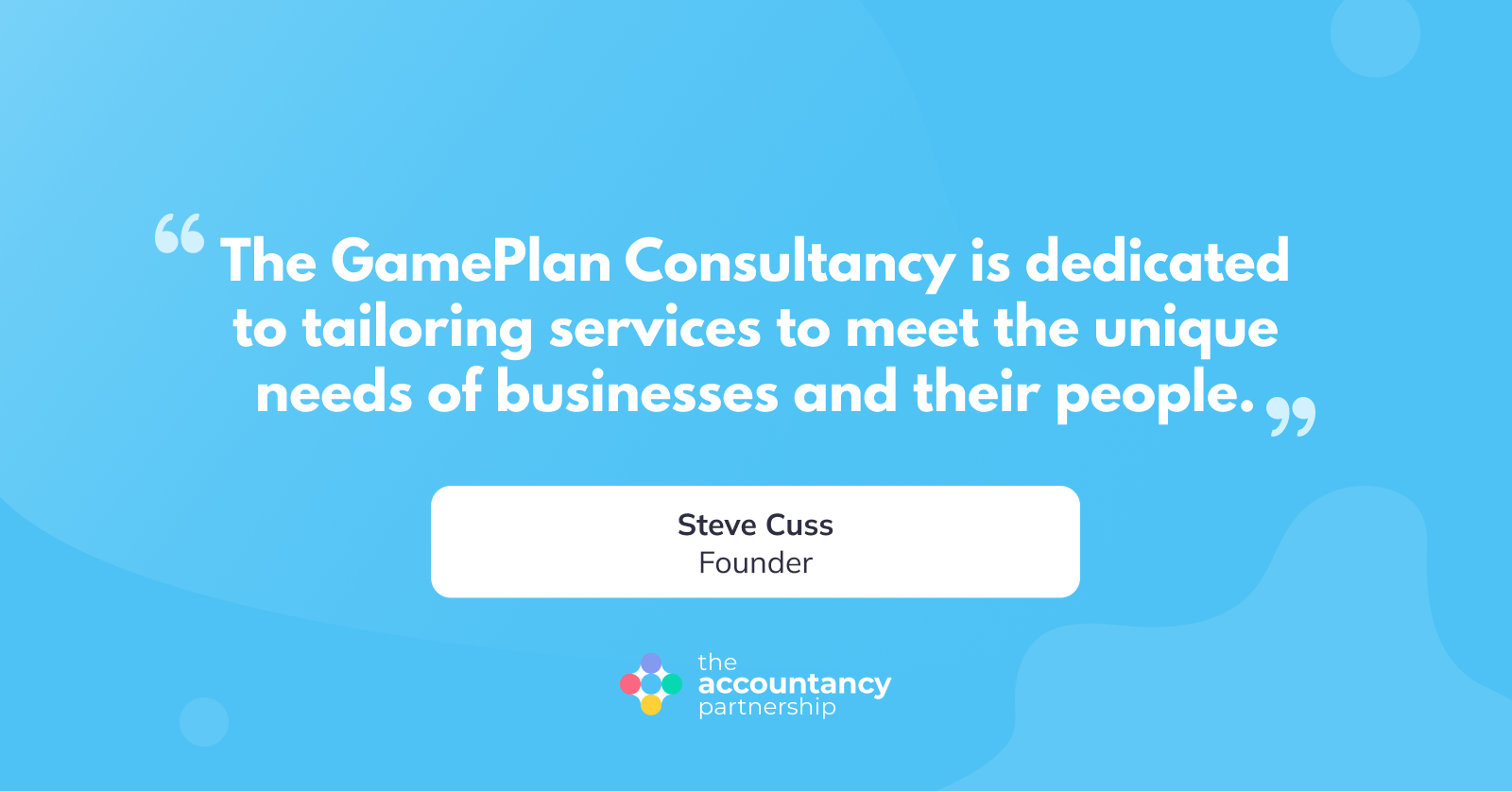 August 2026 Client of the Month: The GamePlan Consultancy 1 Client of the Month Quote September 2026